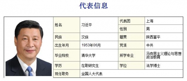 习近平代表